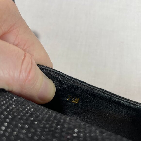 Vaneli Linden Rodi Embossed Leather Pumps 2.5" Kitten Heels Black Size 7.5M - Picture 10 of 10